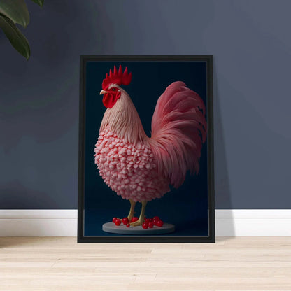 Tableau animal - Le Coq Gourmand décor surréaliste