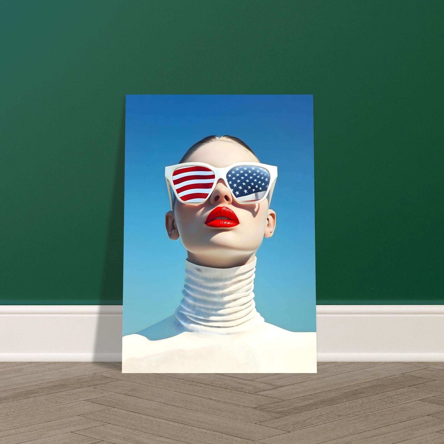 Tableau USA - Œuvre Pop Culture et Style Futuriste