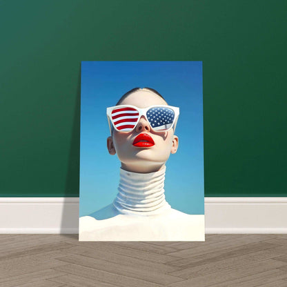 Tableau USA - Œuvre Pop Culture et Style Futuriste