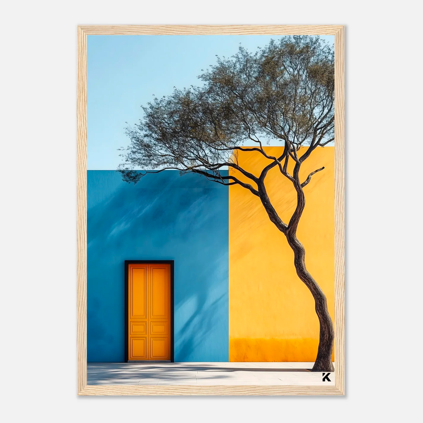 Architecture minimaliste : Bleu, Jaune, Parfait