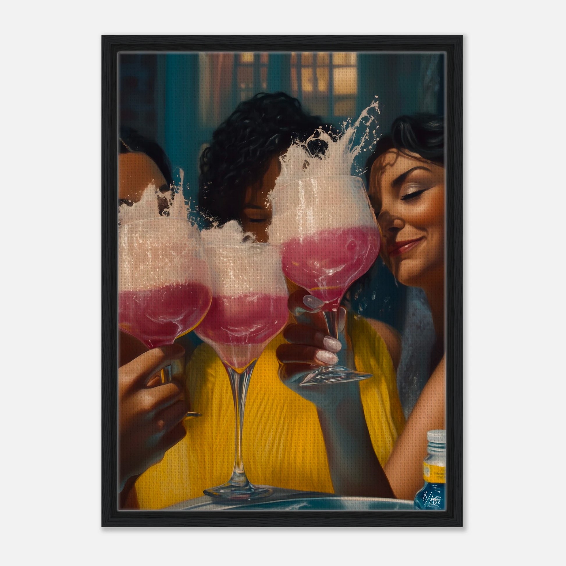 Illustration femmes - Cocktail de bonheur pétillant