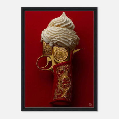 Tableau pistolet - Crème et Cartouche opulent