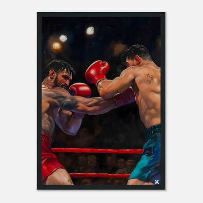 Affiche Boxe - Énergie Brute et Gloire au Mur