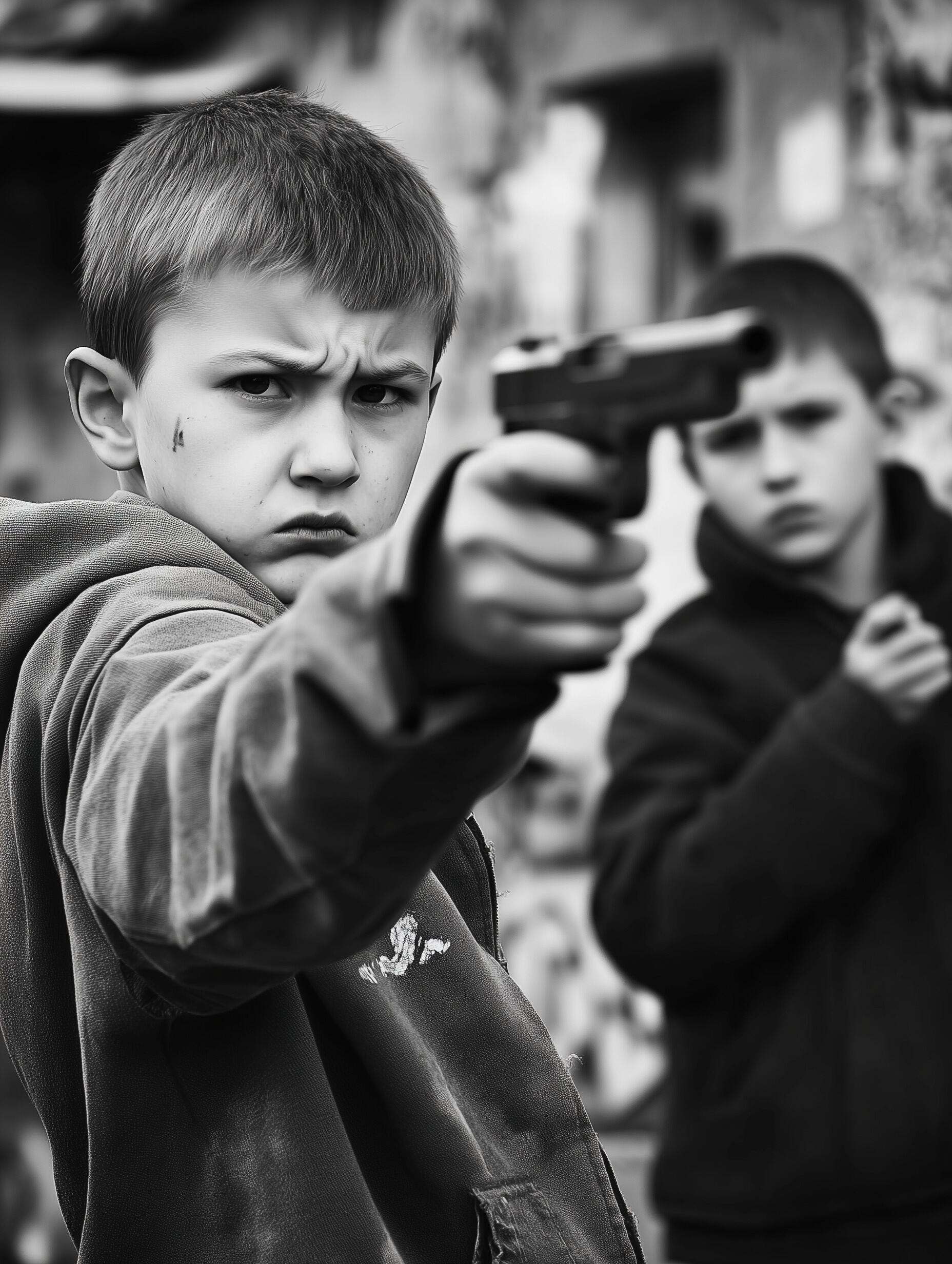 Photo guerre - enfance volée et dureté précoce capturées