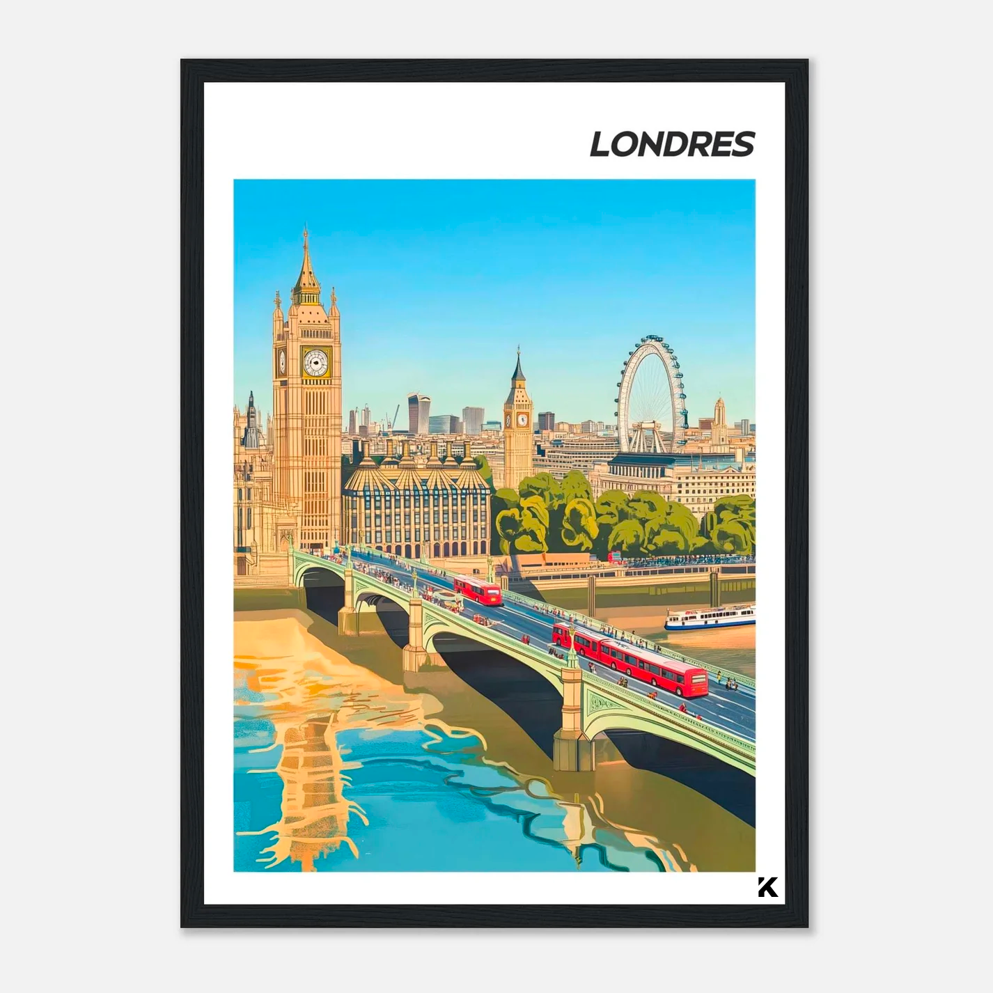 Affiche Londres - Illustration Chic et Intemporelle