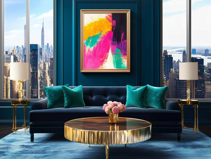 Style art déco - Manhattan en Couleurs, 50x70 cm Tableau