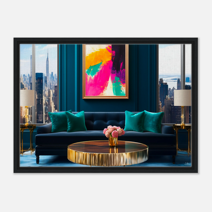 Style art déco - Manhattan en Couleurs, 50x70 cm Tableau