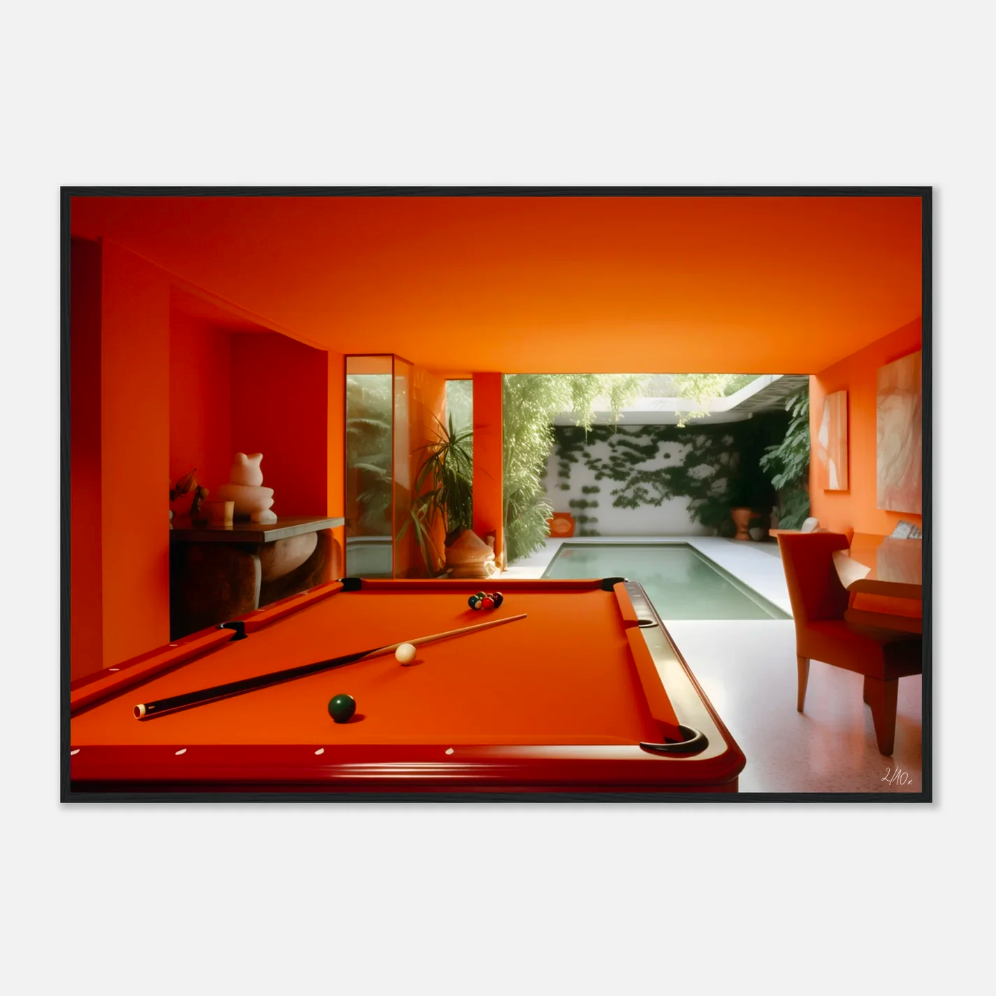 Tableau billard - Partie au Sommet pour intérieur raffiné