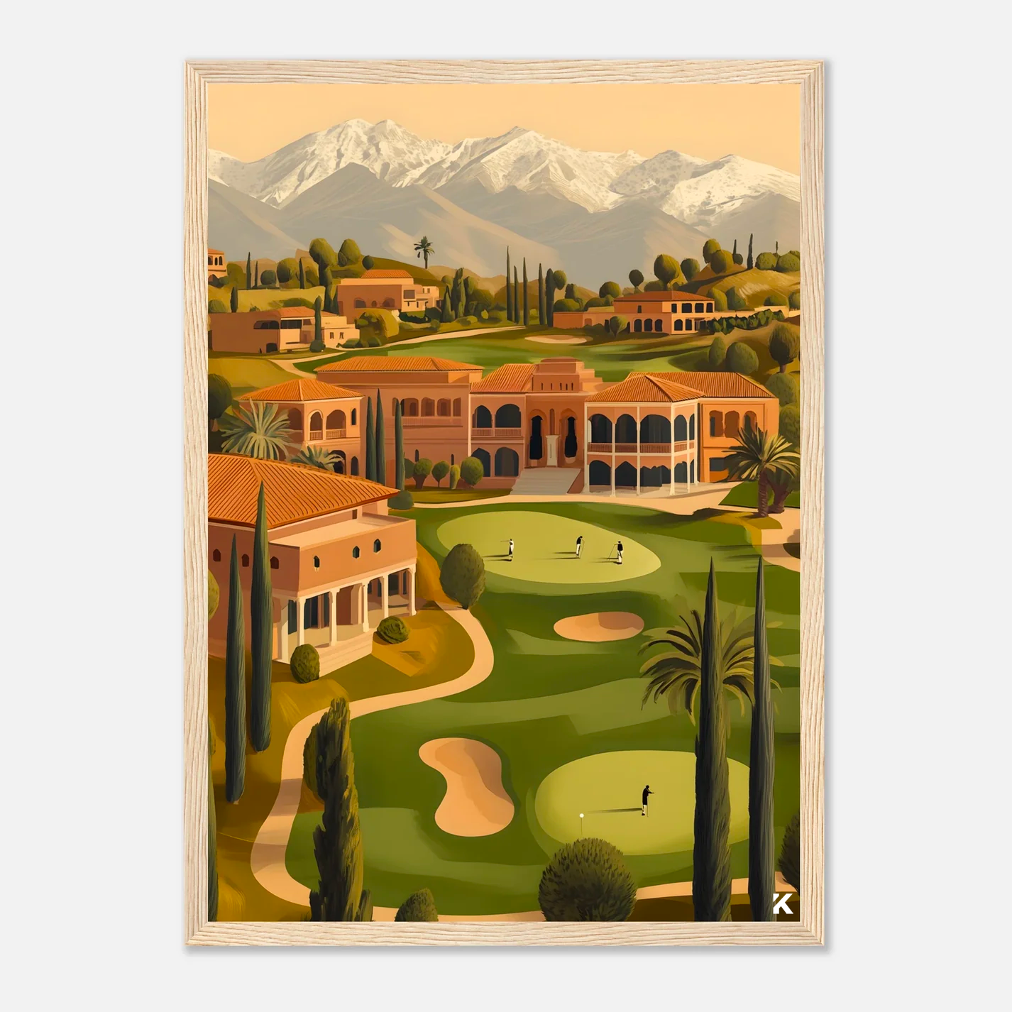 Illustration golf - Décor paisible en toile de fond