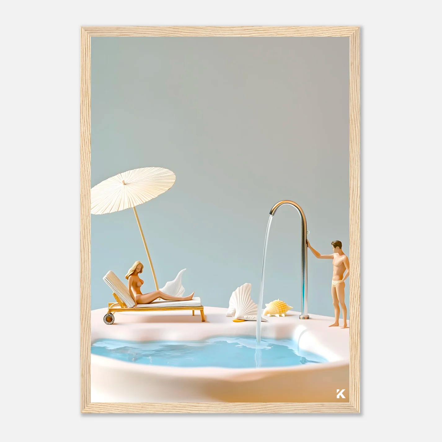 Illustration minimaliste - Piscine de Poche unique et chic