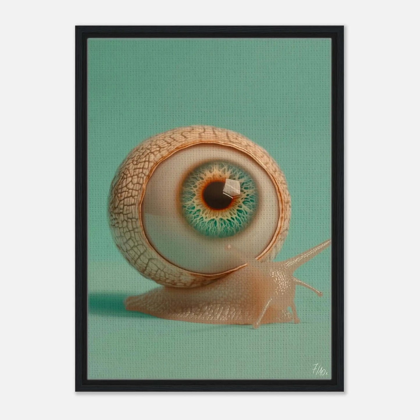 Tableau escargot Regard Ralenti pour déco unique