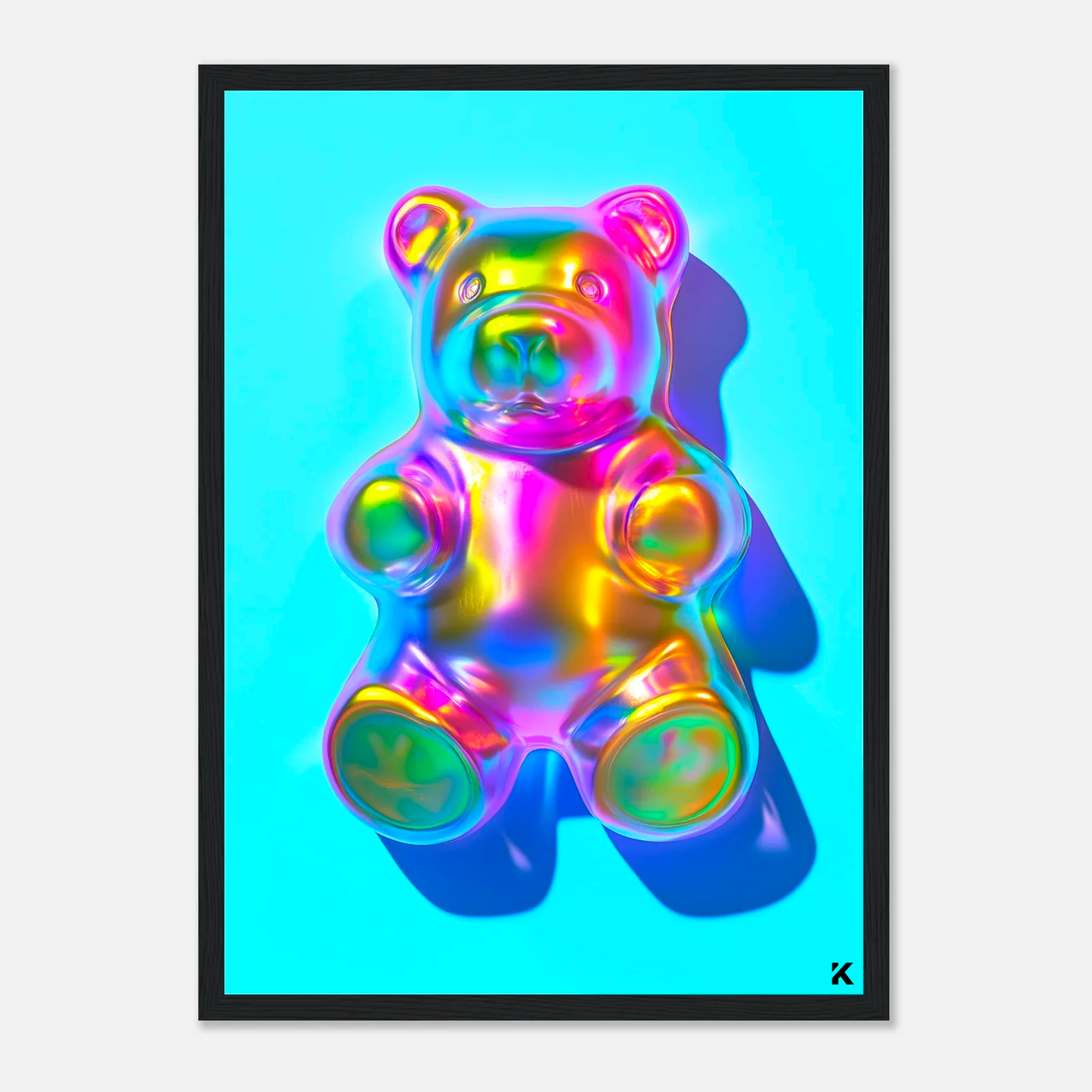 Illustration ours - Teddy Holographique design moderne