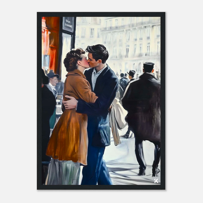 Tableau romantique - Un Baiser à Paris élégant