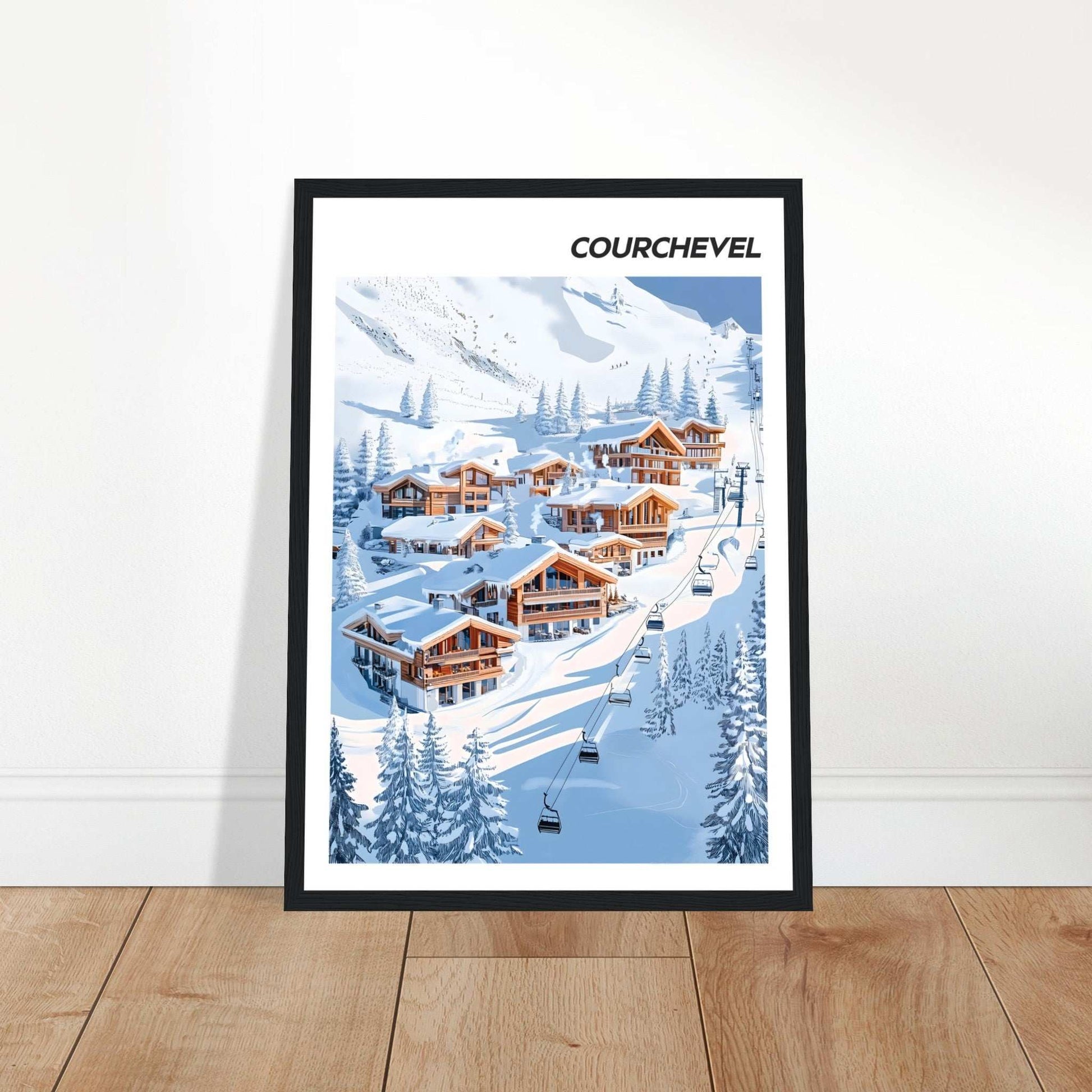 Affiche Courchevel : Évasion alpestre et élégance chalet