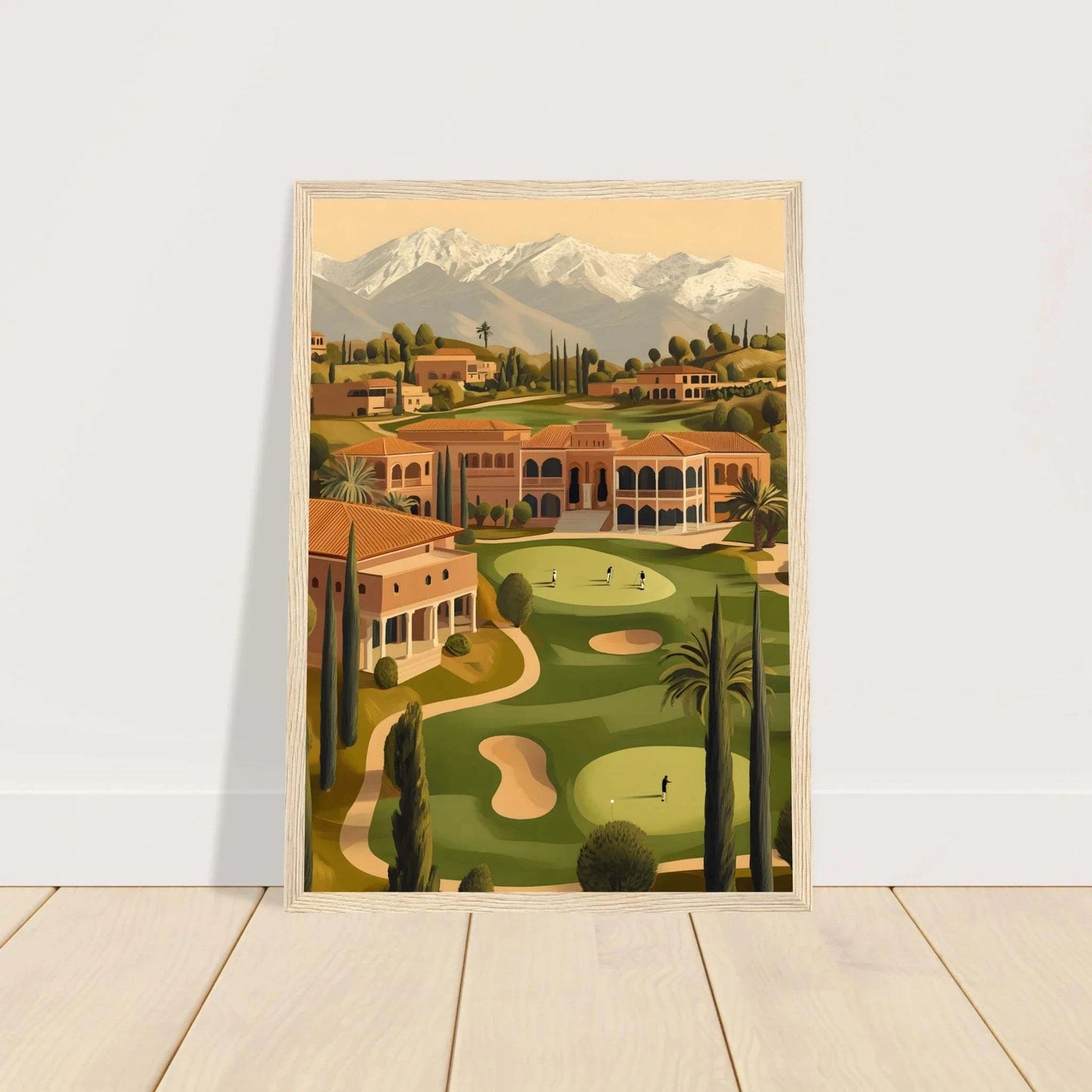 Illustration golf - Décor paisible en toile de fond